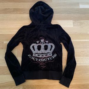 Juicy Couture Velvet track suit jacket, black size S